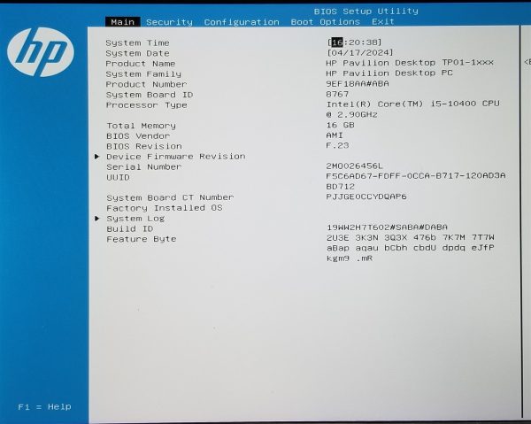 HP Pavilion Desktop PC TP01-1052PC i5-10400 2.90GHz 16GB 256GB NVMe Win11 WiFi - Image 3