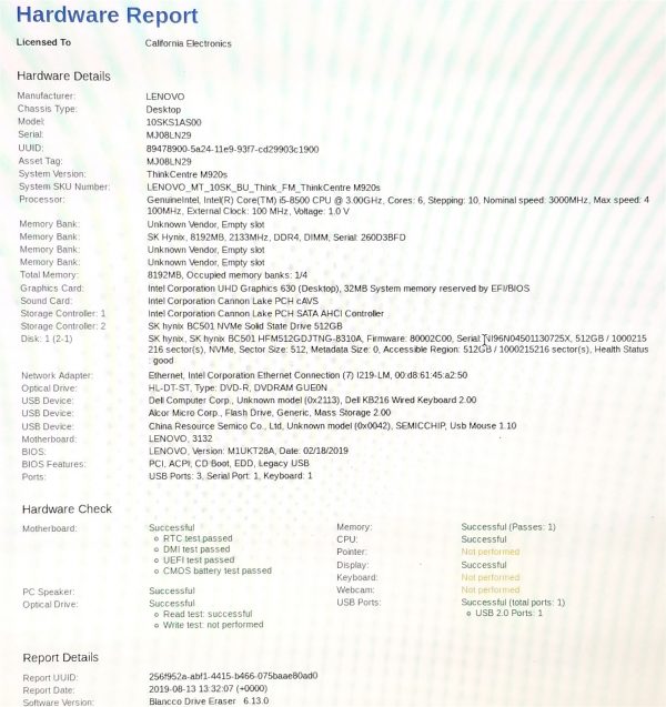 Lenovo ThinkCentre M920S SFF Core i5-8500 3GHz 8GB 512GB NVMe Win11 Computer PC - Image 2