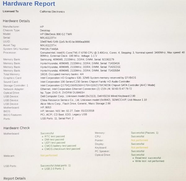 HP EliteDeskk 800 G2 TWR Core i7-6700 3.40GHz 16GB 240GB SSD+500GB Win11 Desktop - Image 2