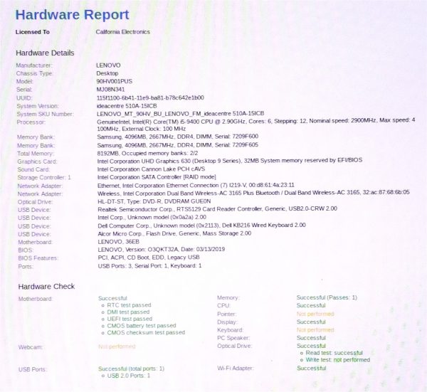 Lenovo IdeaCentre MT 510-15ICB i5-9400 2.9GHz 8GB 1TB SSD Win11 Computer PC WiFi - Image 2