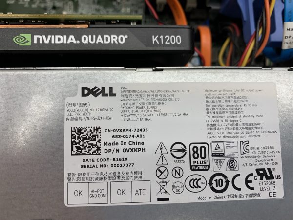 Dell Precision Tower 3420 SFF E3-1240 V5 3.5GHz 8GB 1TB SSD Win10P Workstation - Image 9