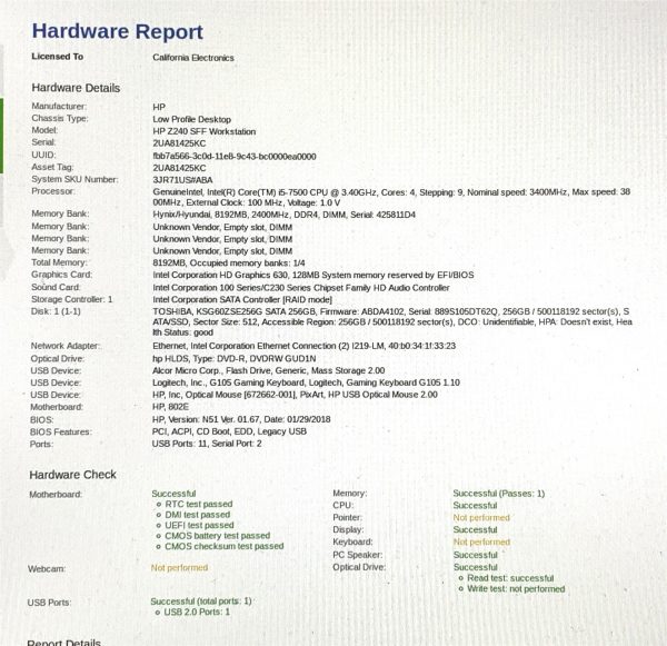 HP Z240 SFF Workstation Core i5-7500 3.4GHz 8GB 256GB SSD Win11 Computer Desktop - Image 2