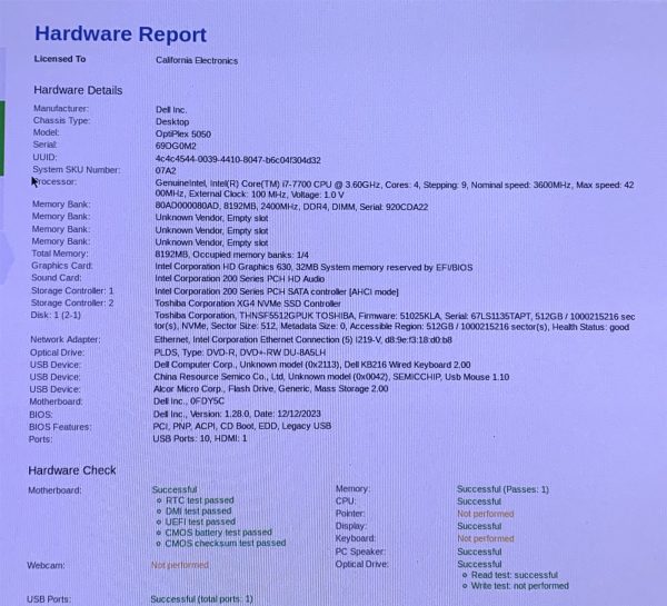 Dell OptiPlex 5050 SFF Intel Core i7-7700 3.60GHz 8GB 512GB NVMe Windows 11 PC - Image 2