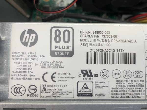 HP Slimline 260-p037cb Core i5-6500T 2.50GHz 16GB 480GB SSD Win11 PC GT710 WIFI - Image 9