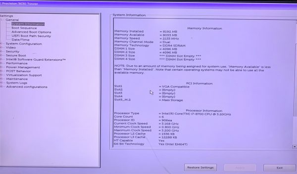 Dell Precision 3630 Tower Core i7-8700 3.20GHz 8GB 1TB NVMe Win11 PC XFX R9-290A - Image 9