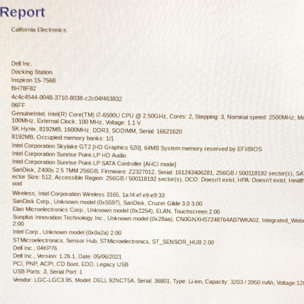 Dell Inspiron 7568 15.6" Touch 2-in-1 UHD i7-6500U 2.5GHz 8GB 256GB SSD Win 11 - Image 9