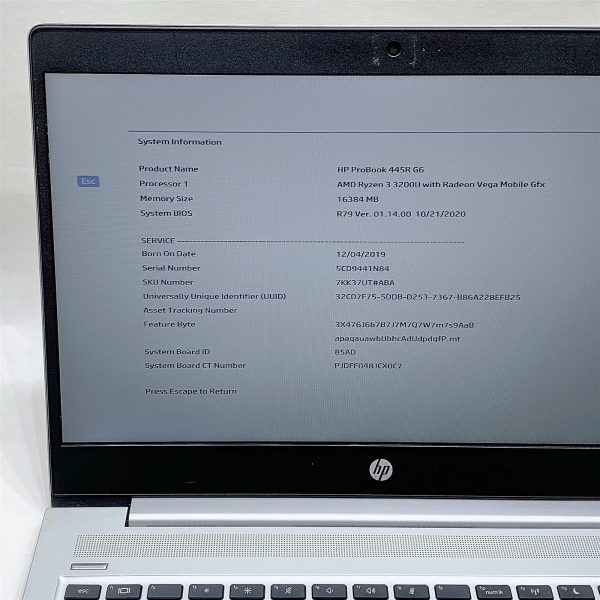 HP ProBook 445R G6 Laptop Ryzen 3 3200U 2.60GHZ 14" 16GB 256GB M.2 Windows 11 - Image 2