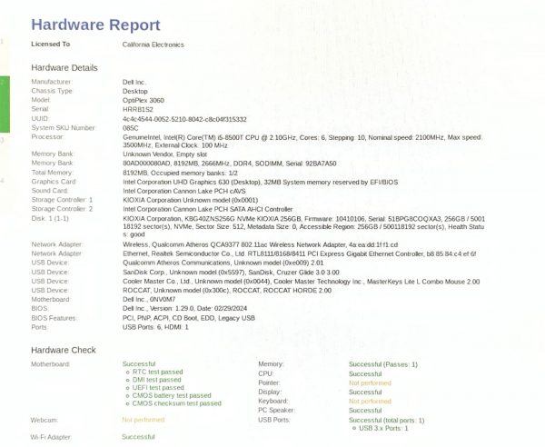 Dell OptiPlex 3060 Micro i5-8500T 2.10GHz 8GB 256GB NVMe Win11 Pro 24H2 MFF PC - Image 9