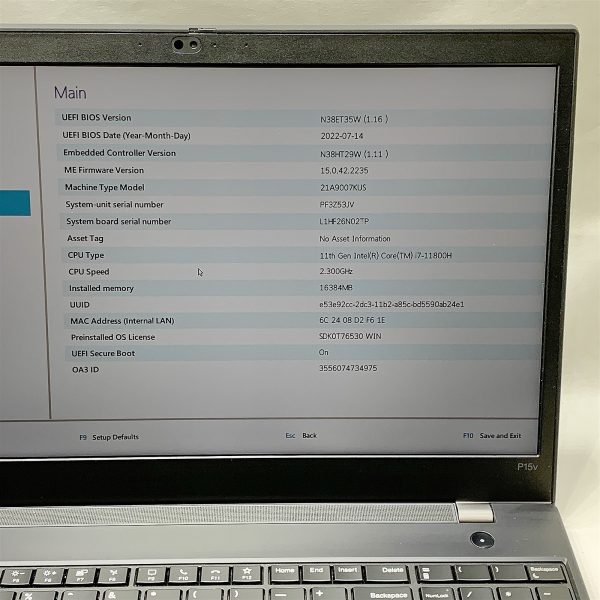 Lenovo ThinkPad P15v Laptop i7 11800H 2.30GHZ 15.6" FHD 16GB 512GB NVMe Win 11 - Image 2