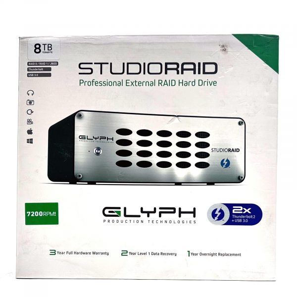 Glyph StudioRaid 8TB External HDD RAID 0 1 JBOD Thunderbolt TB 2 USB 3 SRTB8000 - Image 9