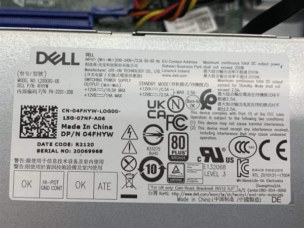Dell Vostro 3681 SFF Core i3-10100 3.6GHz 8GB 256GB SSD Win11 Pro 24H2 WiFi PC - Image 7
