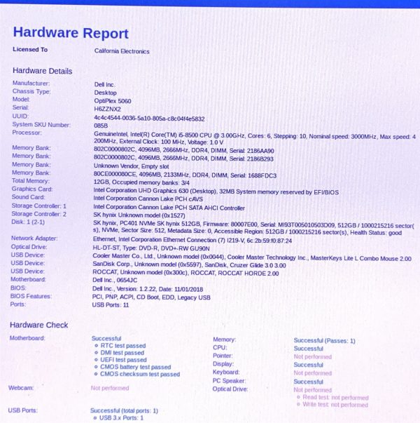 Dell OptiPlex 5060 SFF Computer Core i5-8500 3GHz 12GB 512GB NVMe Win11 PRO 24H2 - Image 8