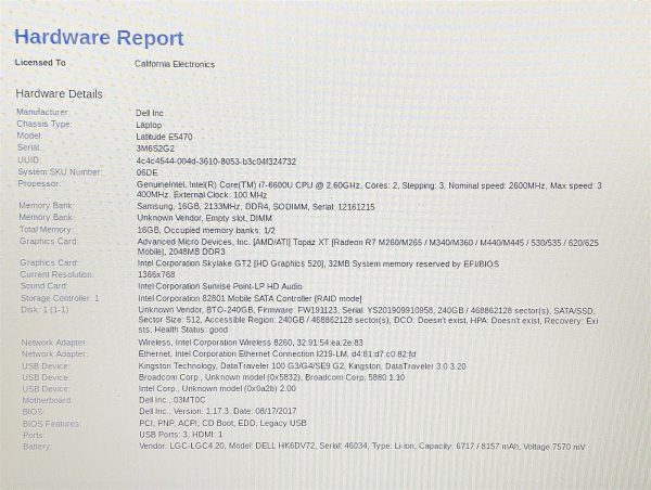 Dell Latitude E5470 Laptop i7 6600U 2.60GHZ 14" HD 16GB RAM 240GB SSD Windows 11 - Image 2