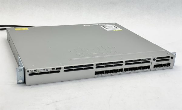 Cisco WS-C3850-12S-E 12-Port SFP Managed Network Switch w/C3850-NM-4-1G + 2*PSU