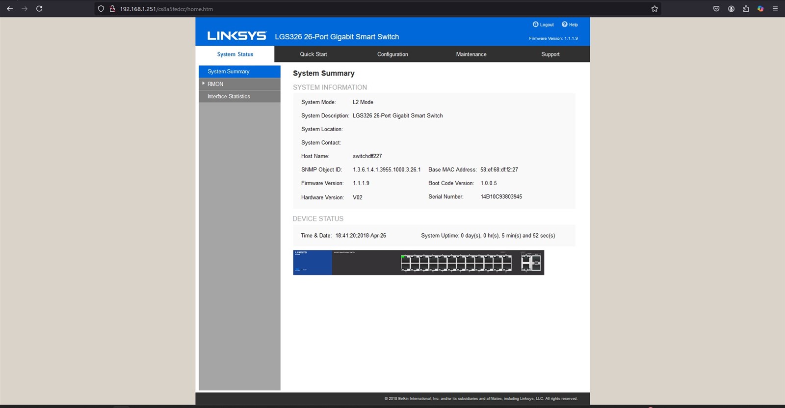 Linksys LGS326 26-port Business Smart Managed Gigabit Network Switch - Image 5