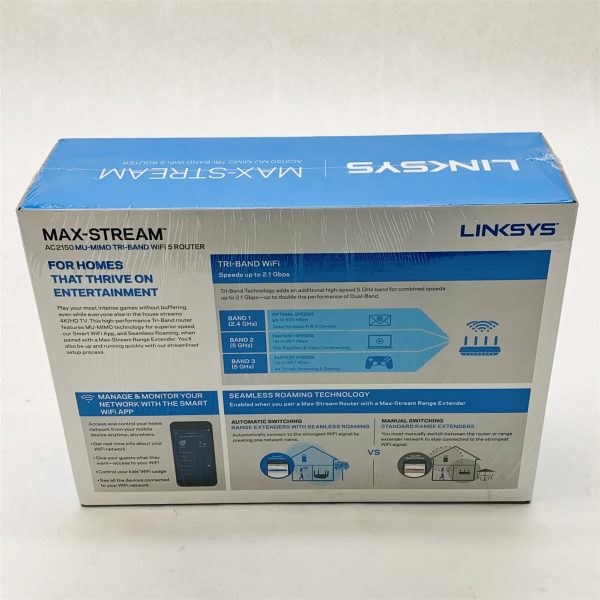 Linksys EA8250 Max-Stream AC2150 Mu-Mimo Tri-Band WiFi 5 Router *Sealed New* - Image 8