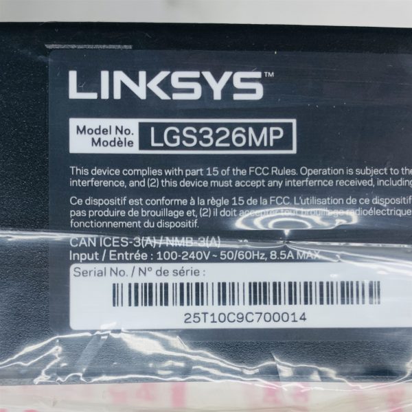 Linksys LGS326MP PoE+ Smart 26-Port Gigabit Network Switch MP *New, Open Box* - Image 5