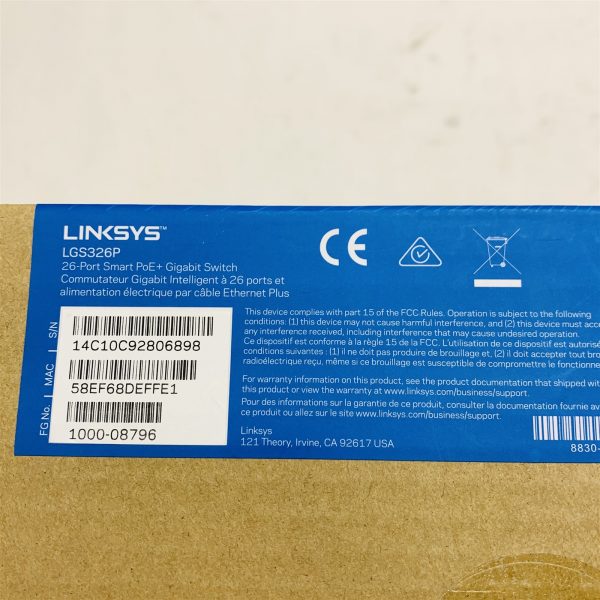 Linksys LGS326P-EU 26-Port Smart Managed Gigabit PoE+ Network Switch Sealed New - Image 6