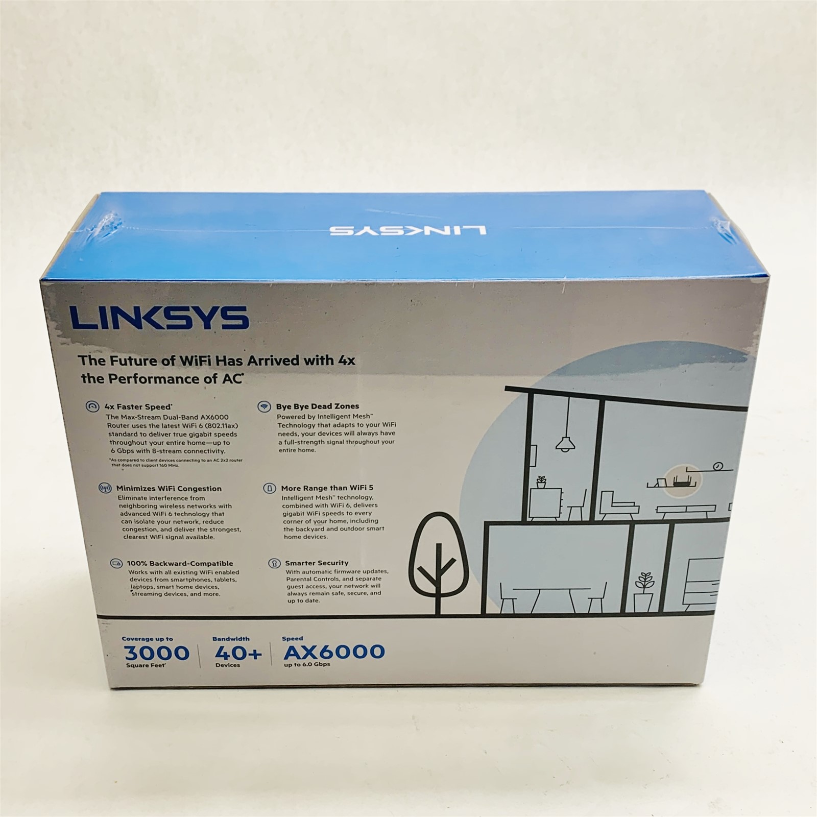 Linksys MR9600 Dual Band WiFi 6 AX6000 up to 6.0Gbps Mesh Router *Sealed New* - Image 6