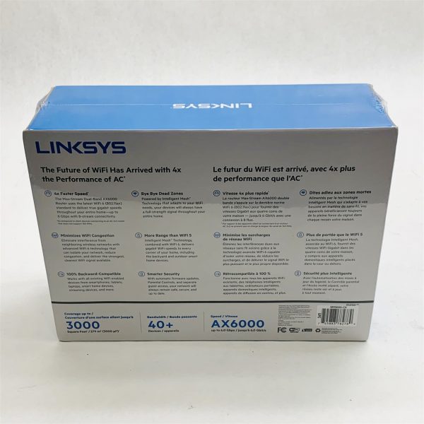 Linksys MR9600-CA Dual Band (Canada Version) WiFi 6 AX6000 Router *Sealed New* - Image 5