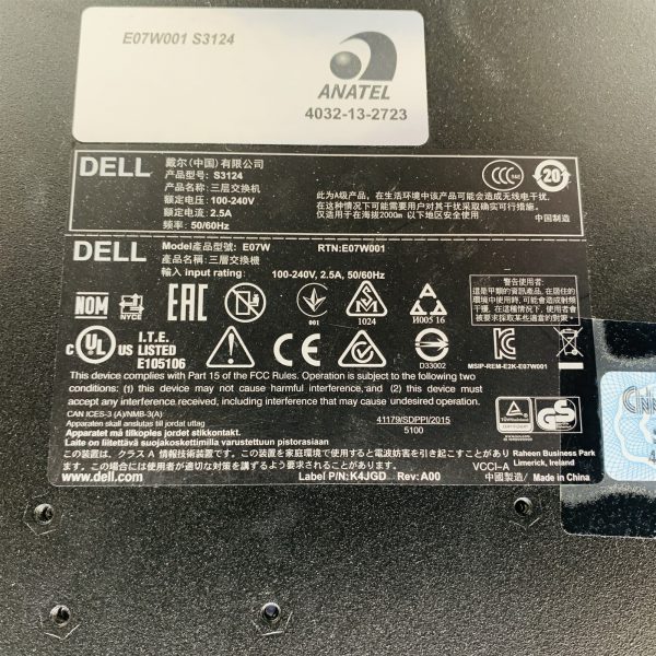 Dell PowerSwitch S3124 24-Port 4-SFP+ Managed Gigabit Ethernet Network Switch - Image 5