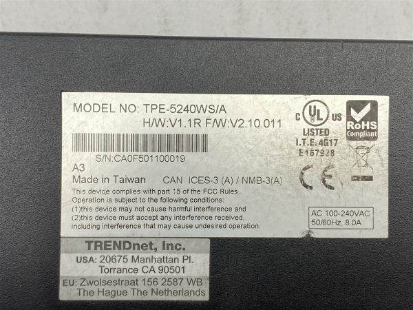 TRENDnet TPE-5240WS 52-Port Gigabit Web Smart PoE+ Managed Network Switch - Image 4