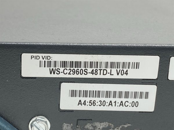 Cisco 2960-S 10G WS-C2960S-48TD-L V04 48-Port Managed Gigabit Network Switch - Image 4