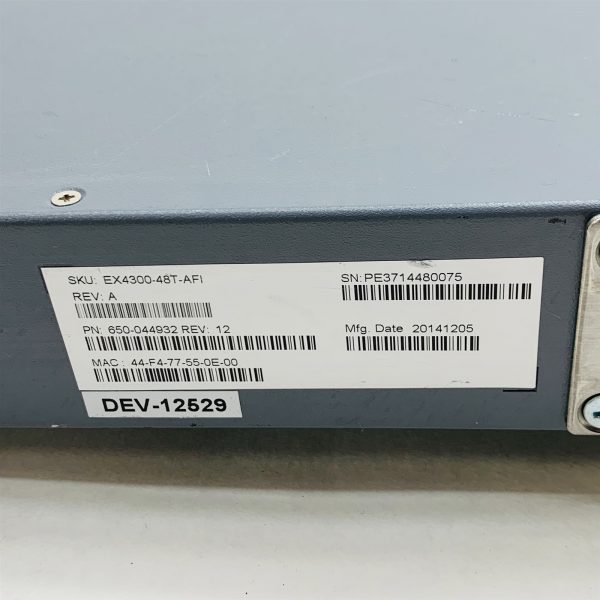 Juniper Networks EX4300-48T-AFI 48-Port 1GB RJ-45 Enterprise Switch w/2*PSU - Image 5
