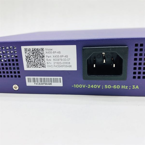 Extreme Networks X435-8P-4S ExtremeSwitching PoE+ 8-Port 4-SFP Gigabit Switch - Image 6