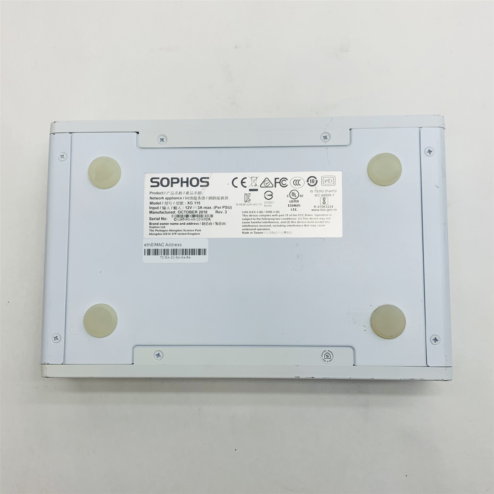 Sophos XG115 Rev 3 Atom 1.6GHz 4GB RAM Network Firewall Desktop Security w/PSU - Image 6