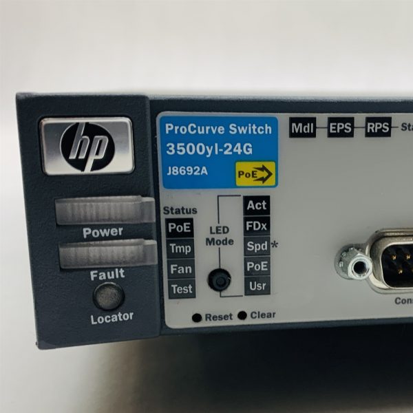 HP ProCurve J8692A 3500yl-24G 24-Port Managed Gigabit PoE Network Switch - Image 2