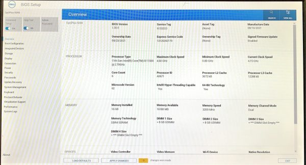 Dell OptiPlex 5090 SFF i5-11500 2.7GHz 16GB 2TB NVMe Windows 11 Pro 24H2 WIFI PC - Image 9