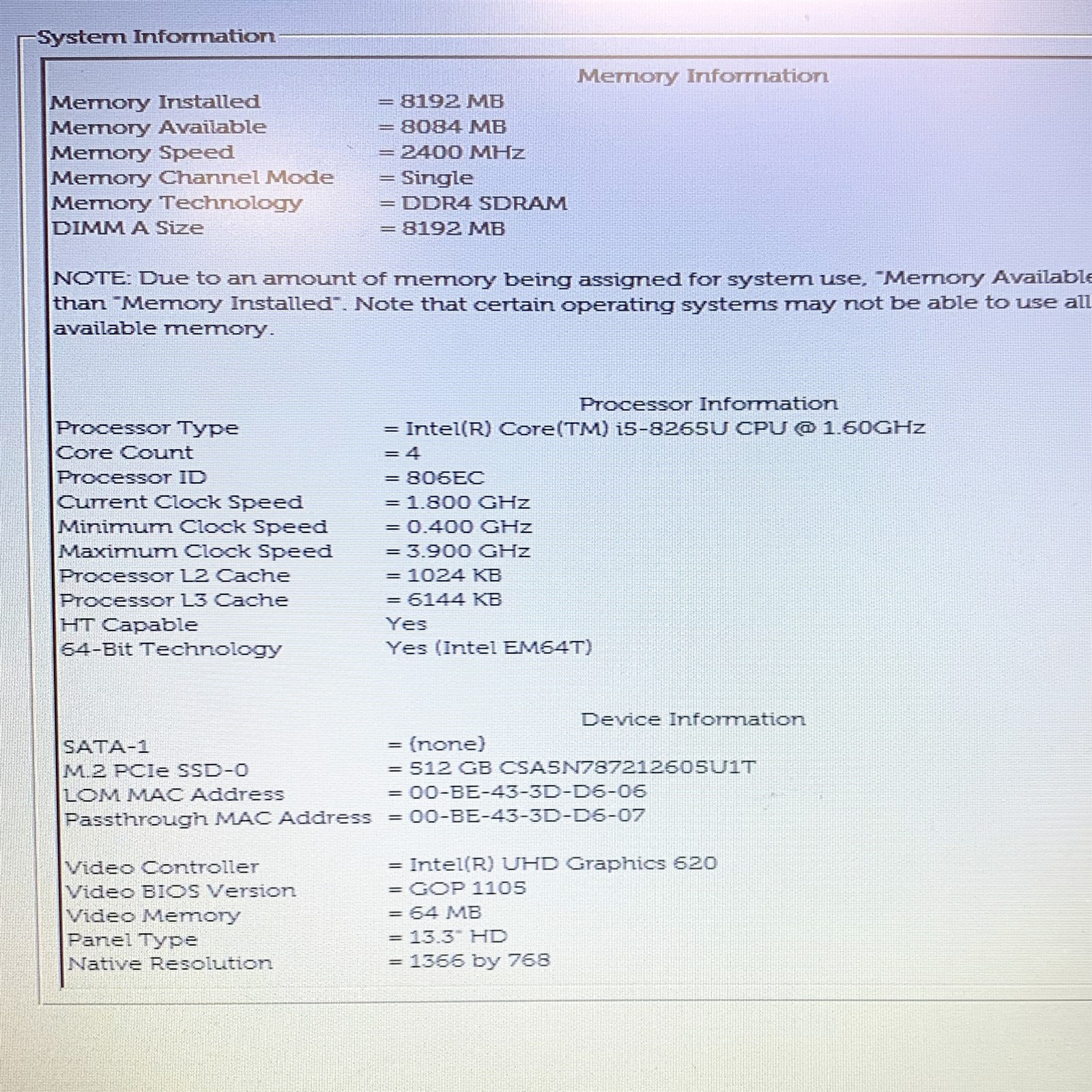 Dell Latitude 3310 13.3" Intel i5-8265U 1.60 GHz 8GB 512GB NVMe Windows 11 w/AC - Image 8