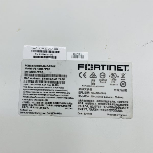 Fortinet FortiSwitch 424D-FPOE Secure Access 24-Port Network Switch FS-424D-FPOE - Image 7