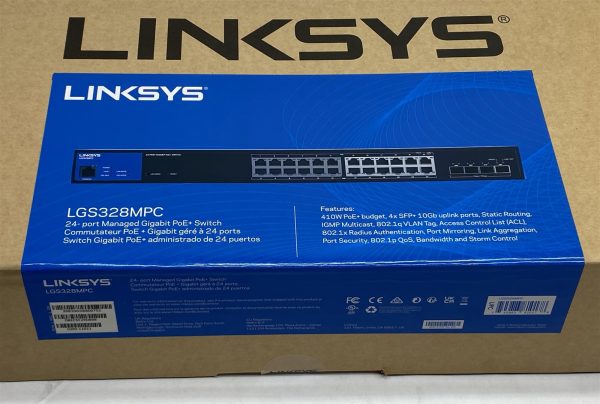 Linksys LGS328MPC 24 Port Managed Gigabit Ethernet Network PoE+ Switch NEW - Image 4