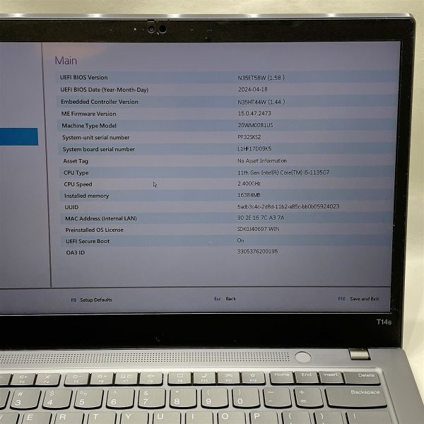 Lenovo ThinkPad T14s Laptop i5 1135G7 2.40GHZ 14" FHD 16GB 512GB NVMe Windows 11 - Image 2