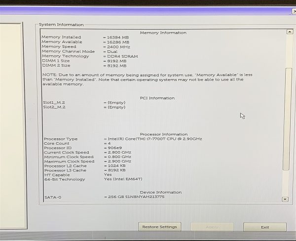 Dell OptiPlex 7050 Micro PC MFF i7 7700T 2.90GHZ 16GB RAM 256GB SSD Windows 11 - Image 2