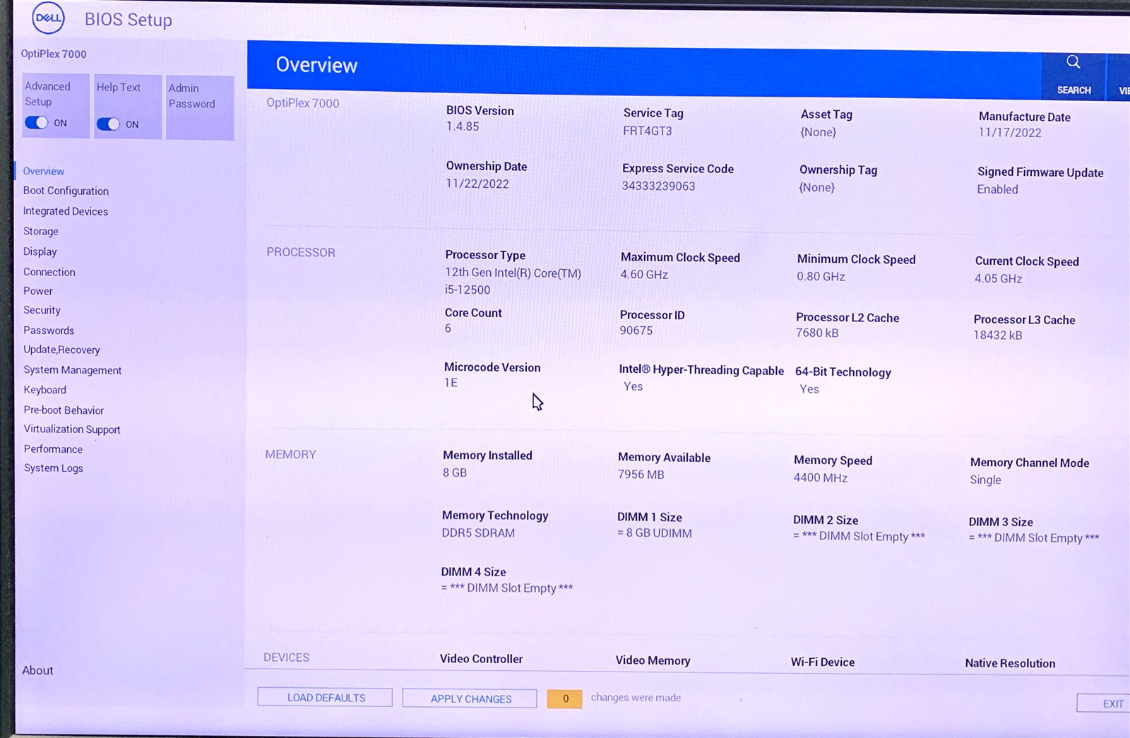 Dell OptiPlex 7000 Tower i5-12500 3GHz 8GB DDR5 256GB NVMe W11P 24H2 WiFi P1000 - Image 9
