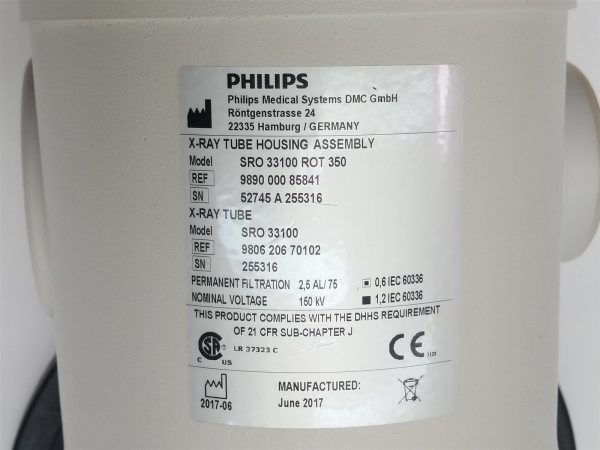 NEW PHILIPS 33100 SRO ROT 350 HHS XRAY X-RAY TUBE HOUSING ASSEMBLY 980620670102 - Image 8