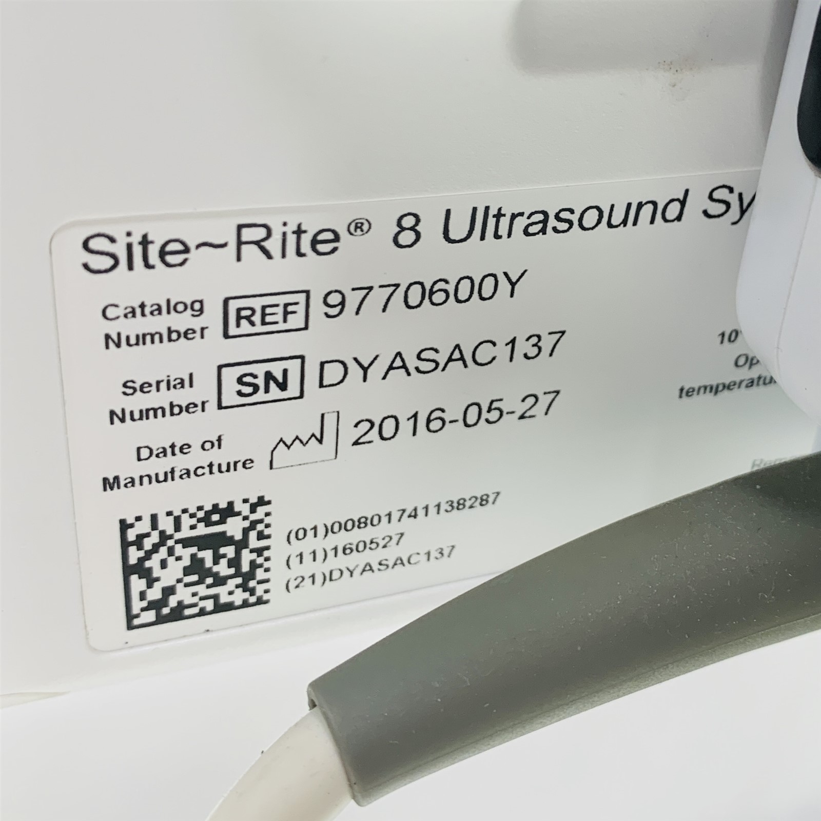 Bard Site Rite 8 Ultrasound System Ref 9770600Y (w/Eq. Rollstand, GCX Stor-Locx) - Image 5