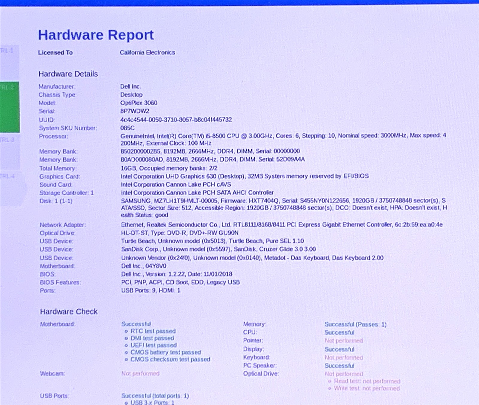 Dell OptiPlex 3060 SFF Intel Core i5-8500 3GHz 16GB 1.92TB SSD Win11 Pro 24H2 PC - Image 8