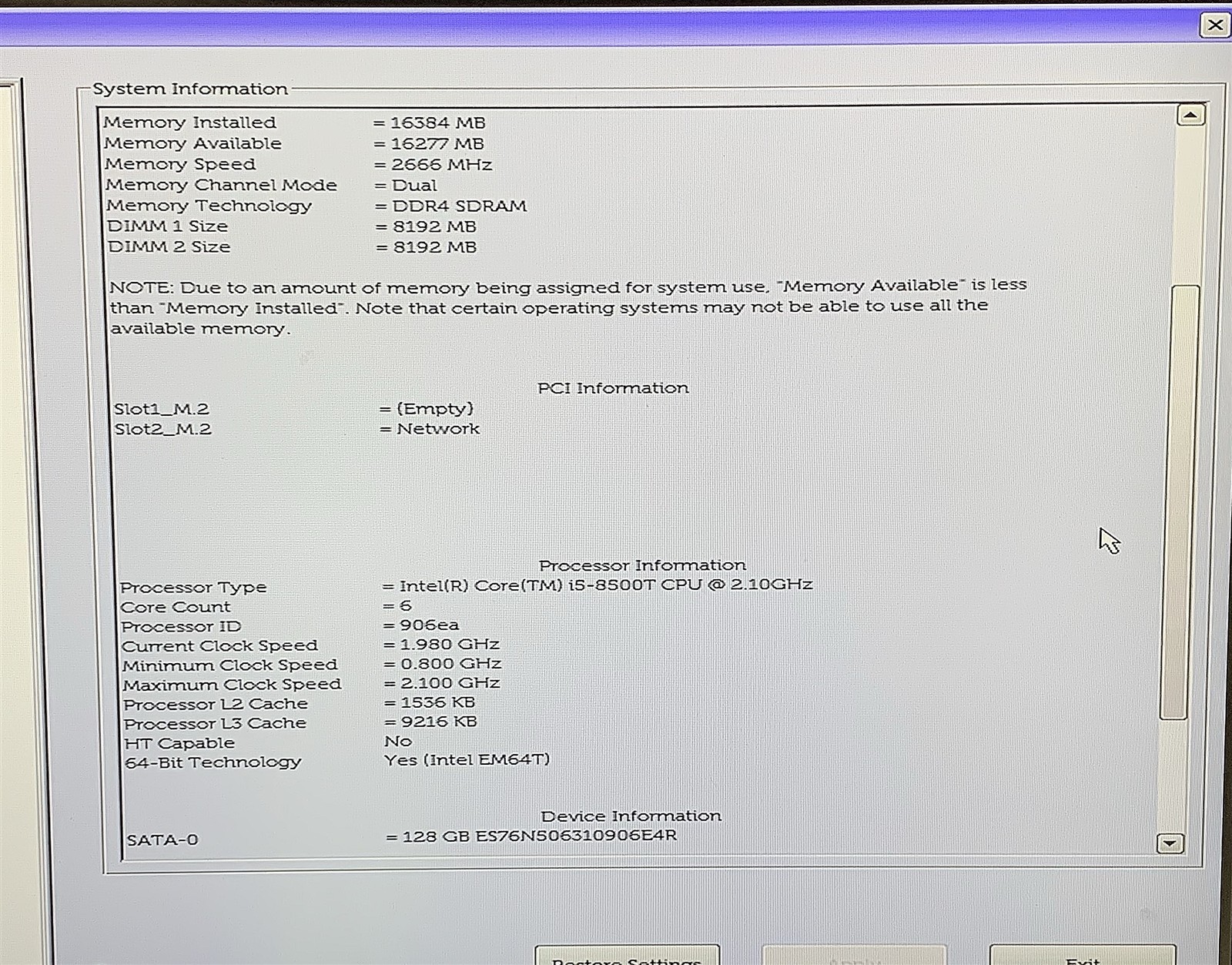 Dell OptiPlex 3060 Micro PC Intel i5 8500T 2.10GHZ 16GB RAM 128GB SSD Windows 11 - Image 2