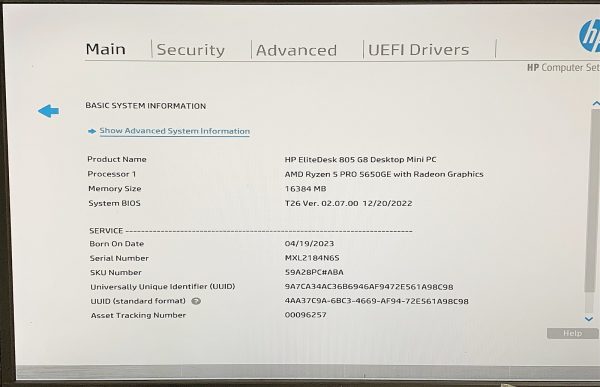 HP EliteDesk 805 G8 Micro PC AMD Ryzen 5650GE 3.4GHZ 16GB 256GB NVMe Windows 11 - Image 2