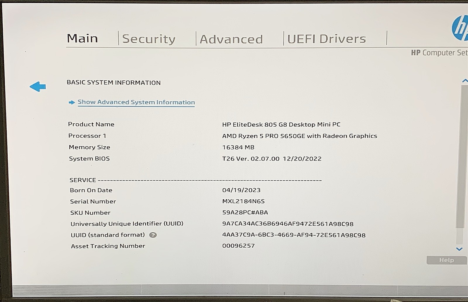 HP EliteDesk 805 G8 Micro PC AMD Ryzen 5650GE 3.4GHZ 16GB 256GB NVMe Windows 11 - Image 2
