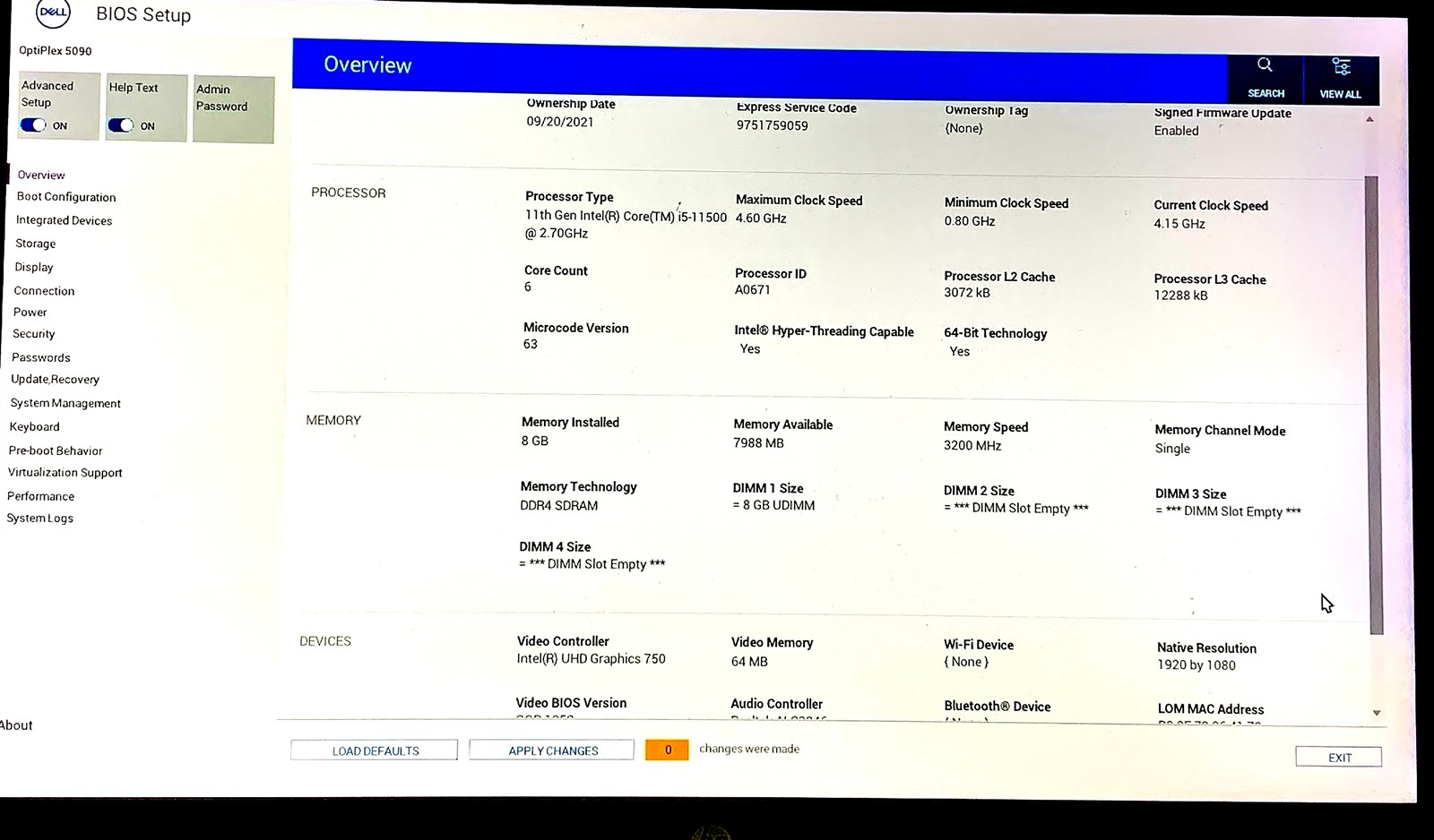 Dell OptiPlex 5090 SFF PC i5-11500 2.7GHz 8GB RAM 256GB NVMe Windows 11 Pro 24H2 - Image 9