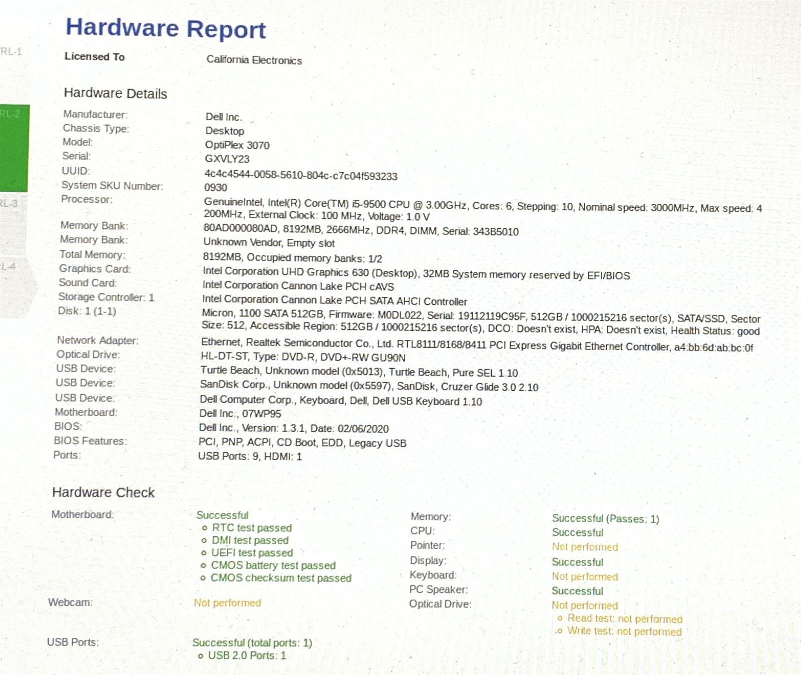 Dell OptiPlex 3070 SFF Intel Core i5-9500 3GHz 8GB 512GB M.2 SSD Win11 Pro 24H2 - Image 9