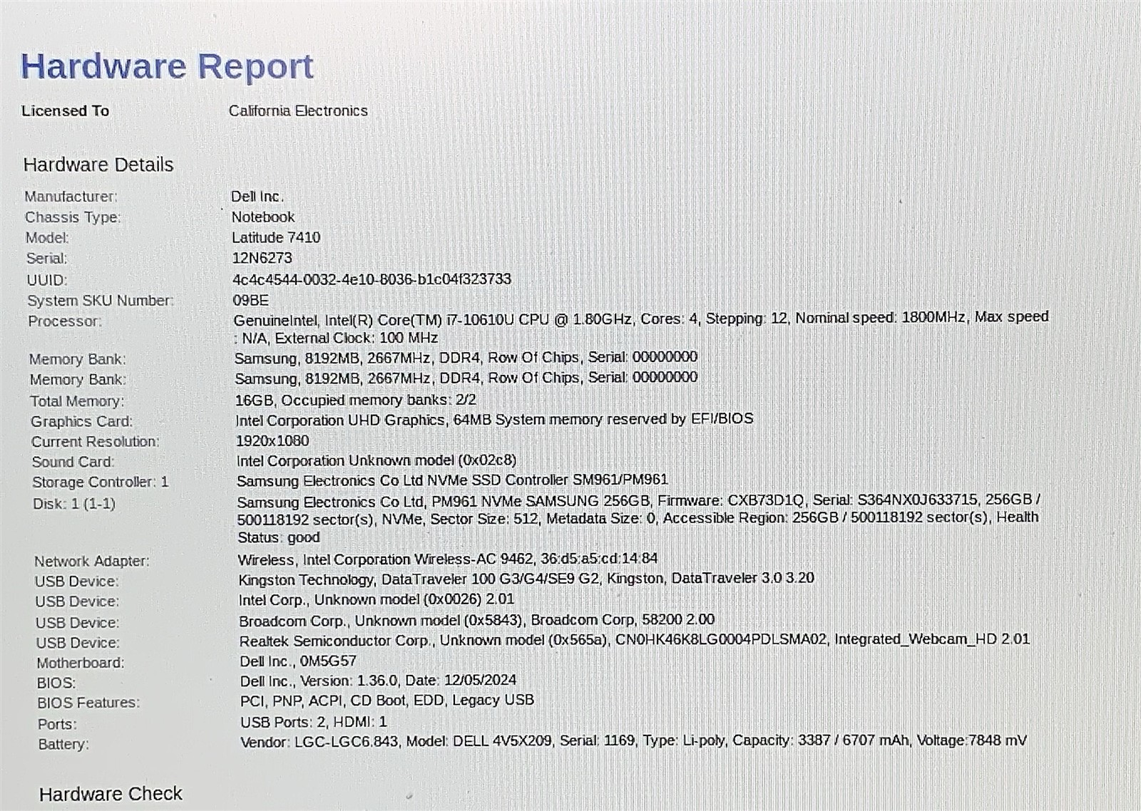 Dell Latitude 7410 Laptop i7 10610U 1.80GHZ 14" FHD 16GB 256GB NVMe Windows 11 - Image 2