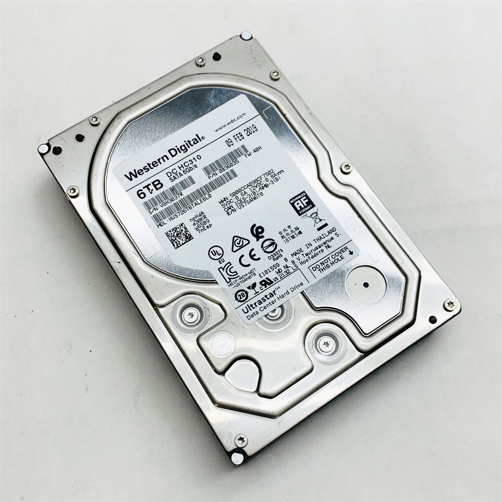 WD Ultrastar DC HC310 6TB 7.2K SATA 6Gb/s 3.5in HDD HUS726T6TALE6L0 *100% Health