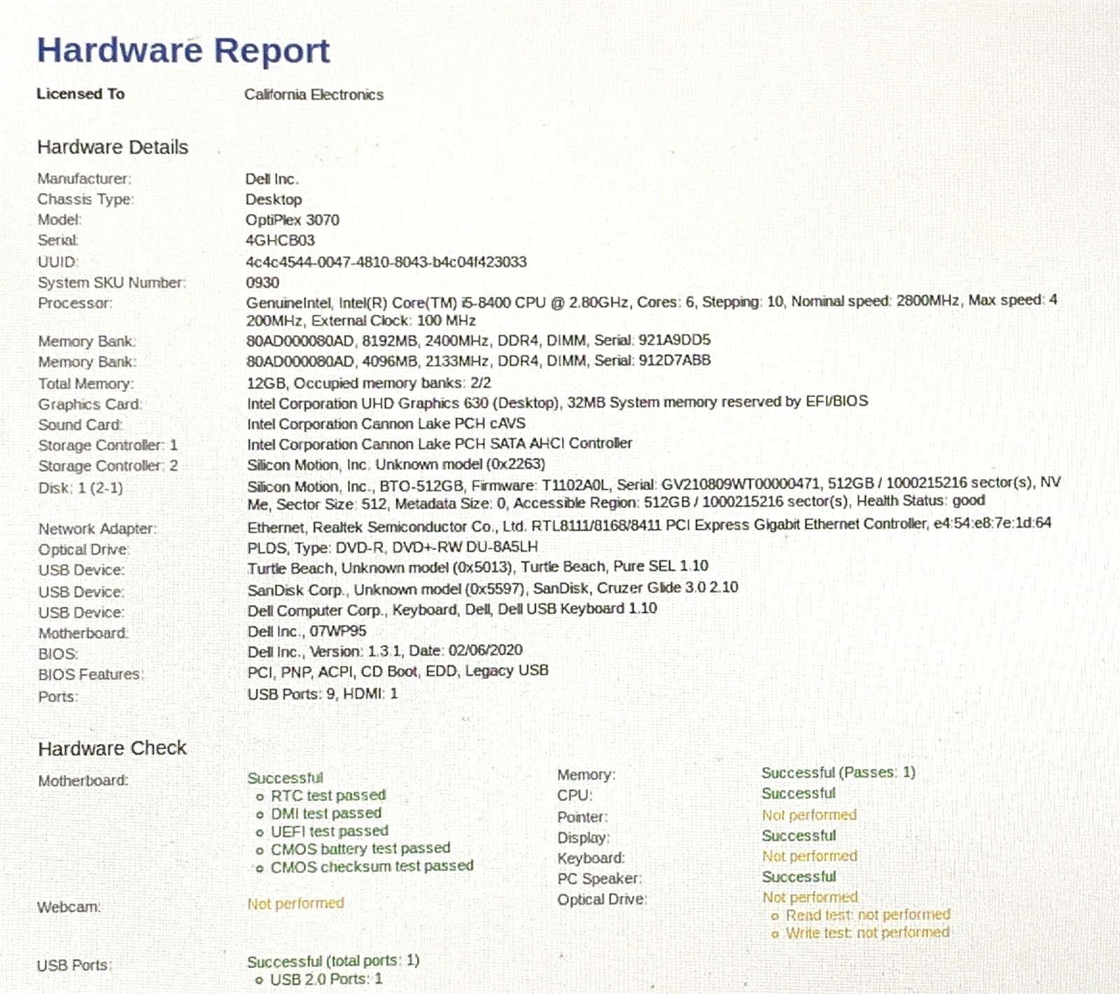Dell OptiPlex 3070 SFF Intel Core i5-8400 2.80GHz 12GB 512GB NVMe Win11P 25H2 PC - Image 8