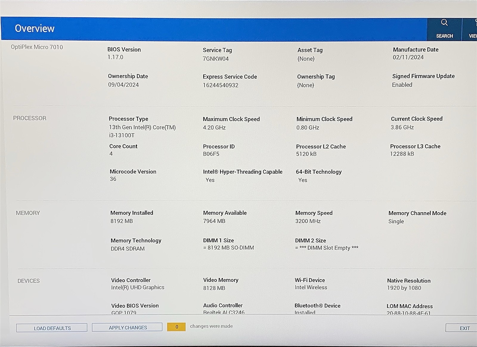 Dell OptiPlex 7010 Micro PC Intel Core i3 13100T 2.50GHZ 8GB 256GB NVMe Win 11 - Image 2